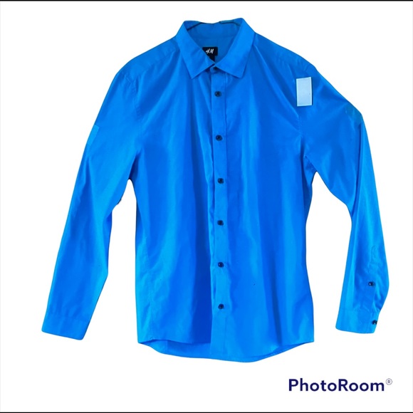 H&M Other - EUC H&M’s Easy Iron Blue Dress Shirt size Medium